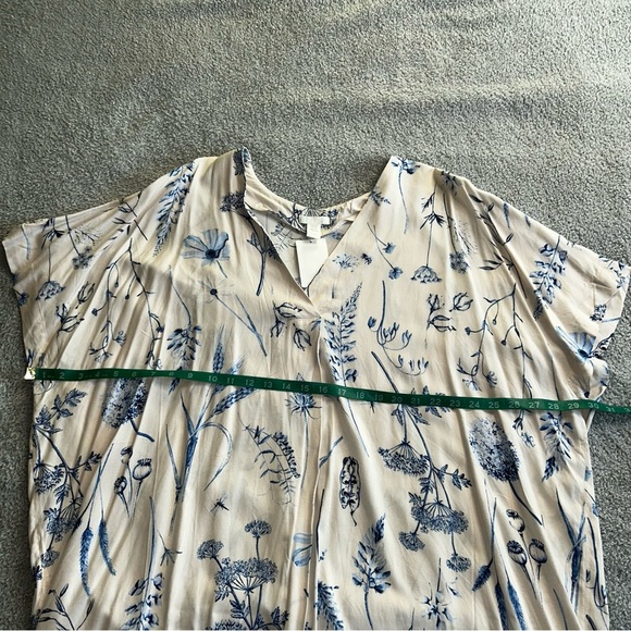 H&M Floral Mini Dress - Cream and Blue - Picture 1 of 4